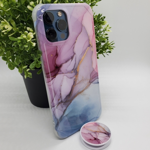 iPhone 12 Case iPhone 12 Pro Case iPhone 12 Pro Max Case Marble & Holder - Picture 6 of 7